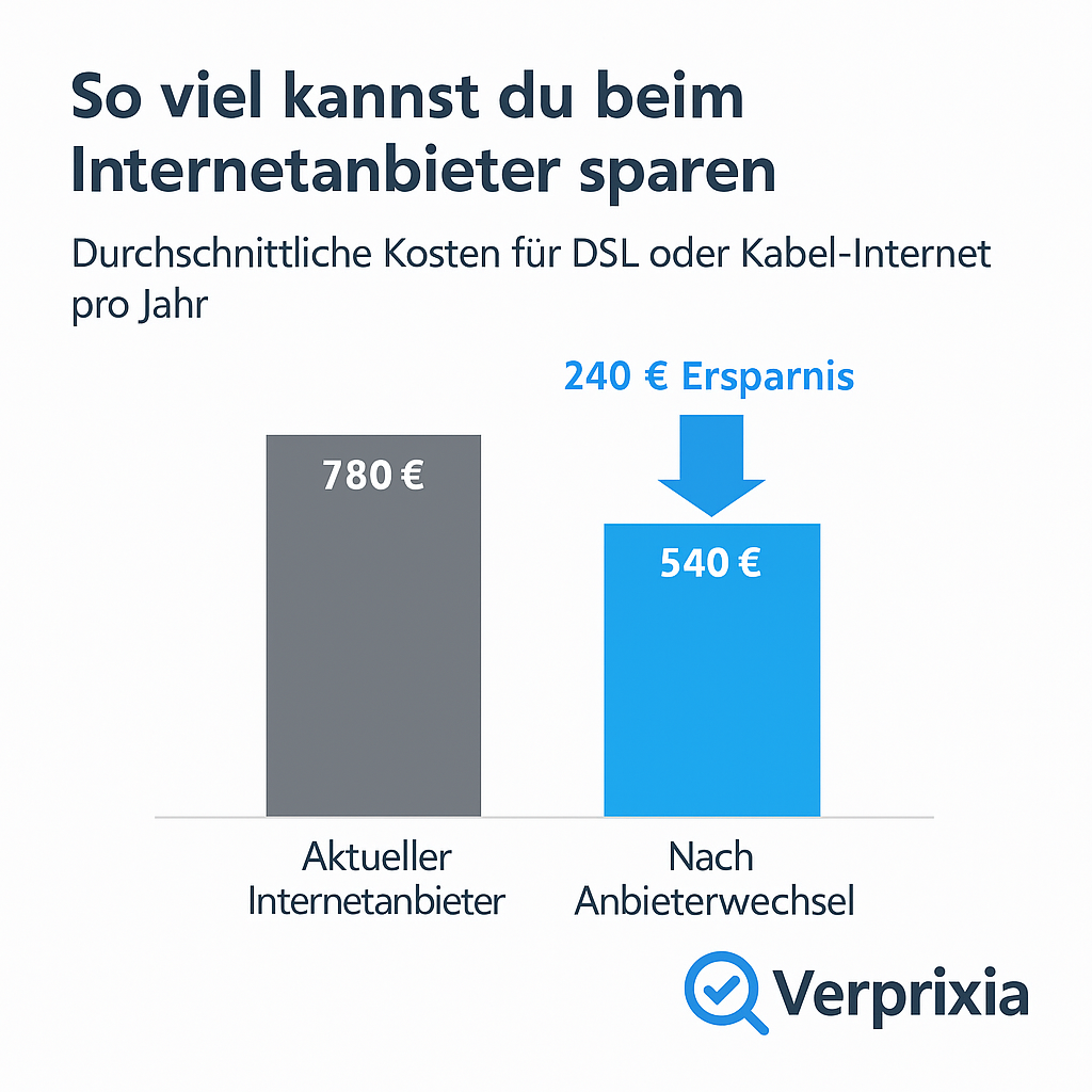So viel kannst du bei einem Internetanbieterwechsel sparen.